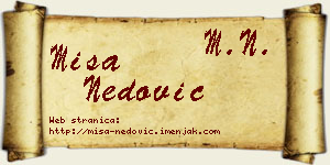 Miša Nedović vizit kartica